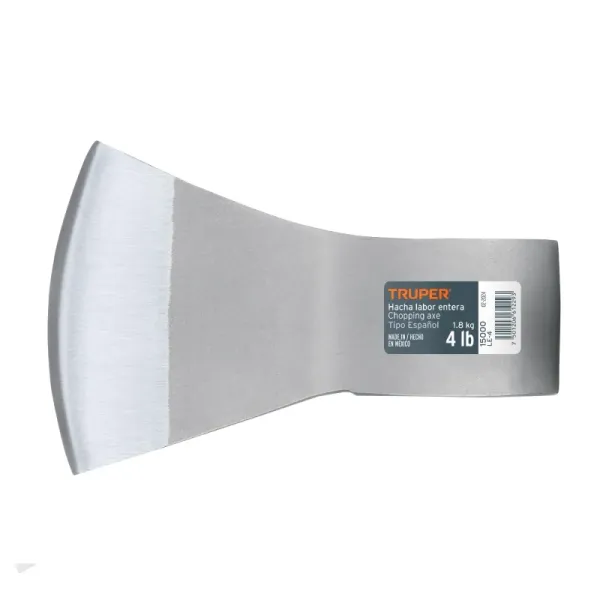 Hacha Labor Entera 4 Lb Truper Sin Mango Ángulo Reducido (LE-4 - 15000)