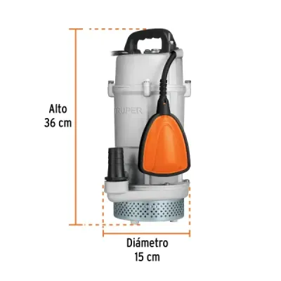 Bomba Sumergible 3/4hp 108l/m Agua Limpia Truper Altura 26m