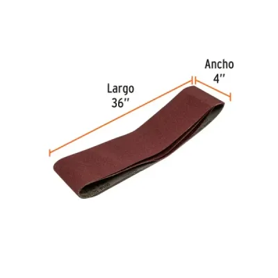Set 3 Lijas De Banda Madera 4' X 36' Truper Tela Grano 100