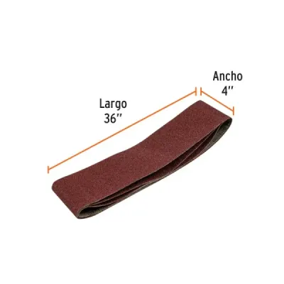 Set 3 Lijas De Banda Madera 4' X 36' Truper Tela Grano 40