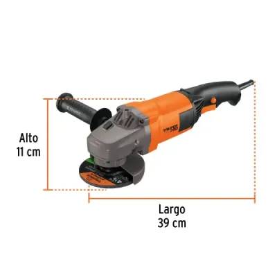 Pulidora Esmeriladora 4.1/2' 1300w Truper Pro Gatillo