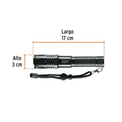 Linterna Led Recargable Aluminio 500 Lm Truper Expert 180 M