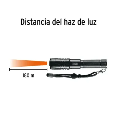 Linterna Led Recargable Aluminio 500 Lm Truper Expert 180 M