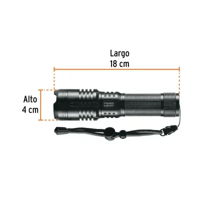 Linterna Led Recargable Aluminio 1300 Lm Truper Expert 280 M