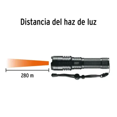 Linterna Led Recargable Aluminio 1300 Lm Truper Expert 280 M