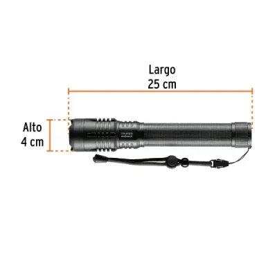 Linterna Led Recargable Aluminio 2000 Lm Truper Expert 300 M