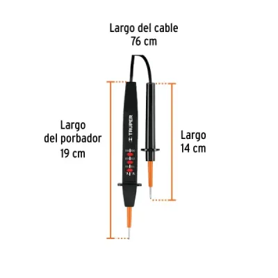 Tester Detector De Tensión 110-500v Truper Ca Cc 60hz