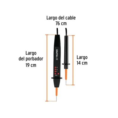 Tester Detector De Tensión 6-12-24v Truper Polaridad 60hz