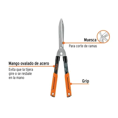 Tijeras De Poda Cortaramas Jardín 58cm Truper Antiderrapante