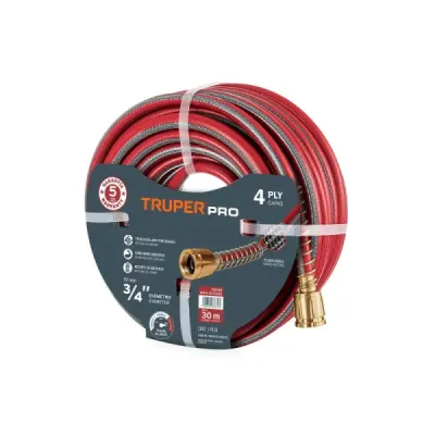 Manguera Super Reforzada 25m X 1/2' 4 Capas Truper Pro