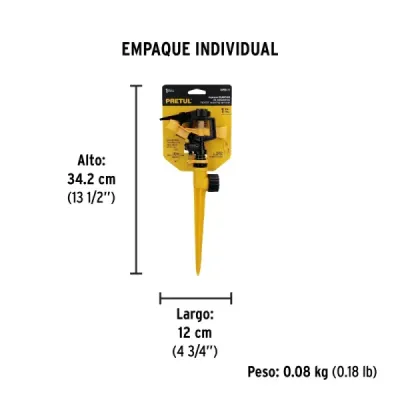 Aspersor Riego Plástico 20 M Pretul Estaca 1 Vía Limitador