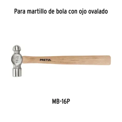 Mango Martillo De Bola 14' Pretul Ojo Ovalado Cuñas Mb-16p