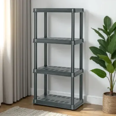 Estante Plástico 125x38x61cm 4 Repisas Pretul Carga 175kg
