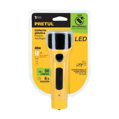 Linterna Led Recargable 50lm Plana Pretul Iluminación Fija