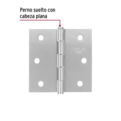 Set 20 Bisagras Satinadas 65mm Hermex Basic Con Tornillos