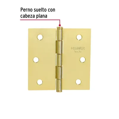 Set 20 Bisagras Latonadas 65mm Hermex Basic Con Tornillos