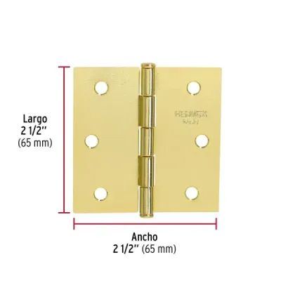 Set 20 Bisagras Latonadas 65mm Hermex Basic Con Tornillos