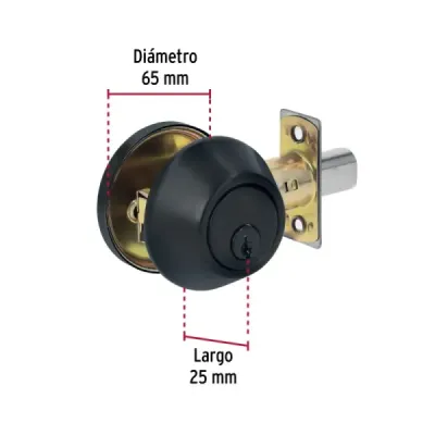 Cerrojo Llave-mariposa Negro Mate Hermex Basic Tradicional
