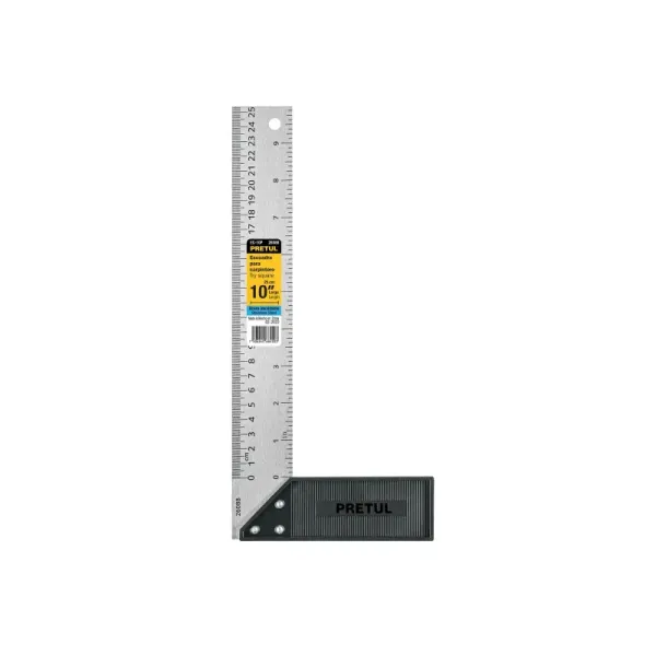 Escuadra Carpintero 10' Acero Inoxidable Pretul En Relieve (EC-10P - 26088)