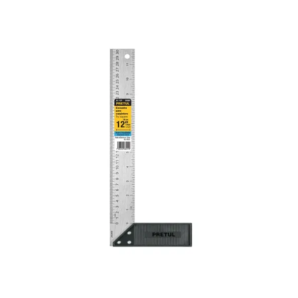 Escuadra Carpintero 12' Acero Inoxidable Pretul En Relieve (EC-12P - 26089)