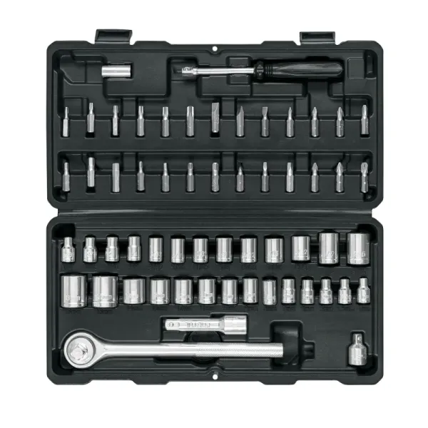 Juego 60 Copas Dados Y Ratchet 1/4' 3/8' Mecánico Pretul (JUDA-60P - 26090)