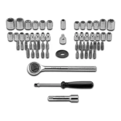Juego 60 Copas Dados Y Ratchet 1/4' 3/8' Mecánico Pretul