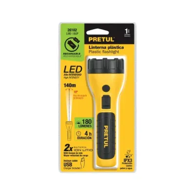Linterna Led Recargable 180lm Plana Pretul Iluminación Fija