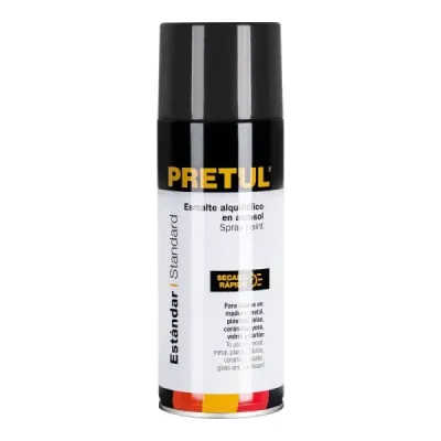 Pintura Aerosol Gris Oscuro 400ml Pretul Secado Rápido