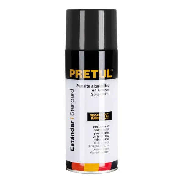 Pintura Aerosol Gris Oscuro 400ml Pretul Secado Rápido (PA-GO-P - 27004)