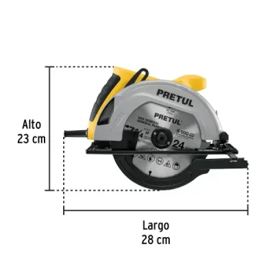 Sierra Circular 7.1/4' 1200w Pretul Corte 65mm 5000rpm