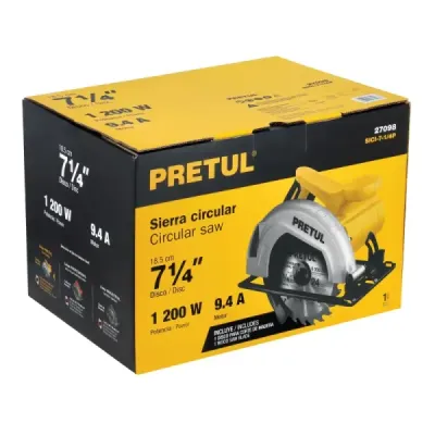 Sierra Circular 7.1/4' 1200w Pretul Corte 65mm 5000rpm