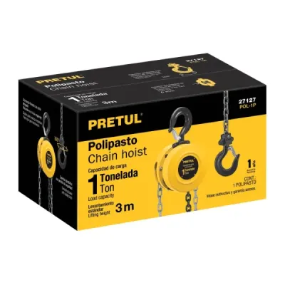 Diferencial Polipasto 1t Cadena 3.2m Pretul Gancho 360