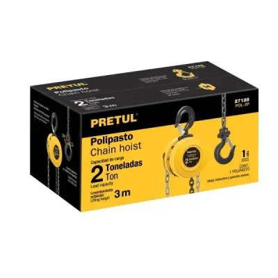 Diferencial Polipasto 2t Doble Cadena 3.2m Pretul Gancho 360