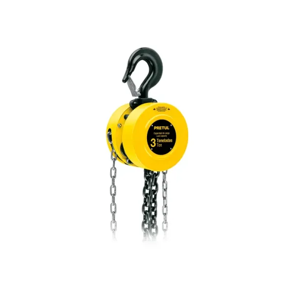 Diferencial Polipasto 3t Doble Cadena 3.2m Pretul Gancho 360 (POL-3P - 27129)
