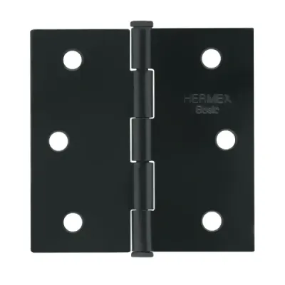 Set 20 Bisagras Negro Mate 65mm Hermex Basic Con Tornillos