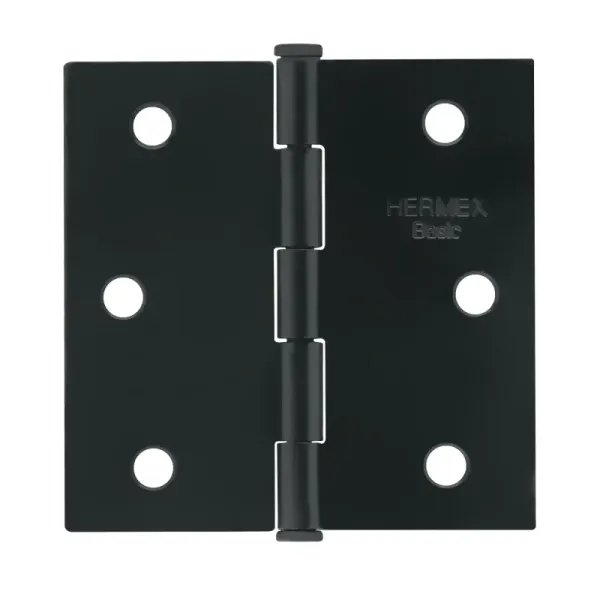 Set 20 Bisagras Negro Mate 65mm Hermex Basic Con Tornillos (BC-256PP - 27133)