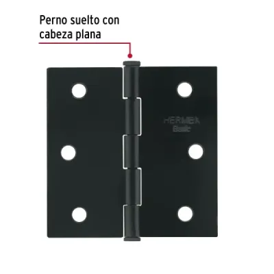 Set 20 Bisagras Negro Mate 65mm Hermex Basic Con Tornillos