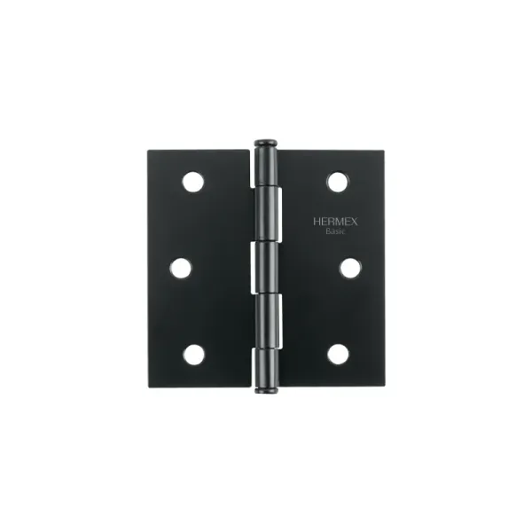 Set 20 Bisagras Negro Mate 75mm Hermex Basic Con Tornillos (BC-306PP - 27134)