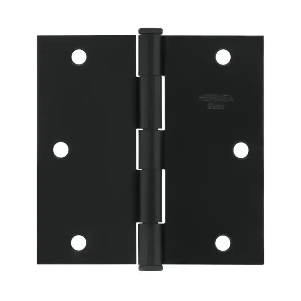 Set 10 Bisagras Negro Mate 90mm Hermex Basic Con Tornillos (BC-356PP - 27135)