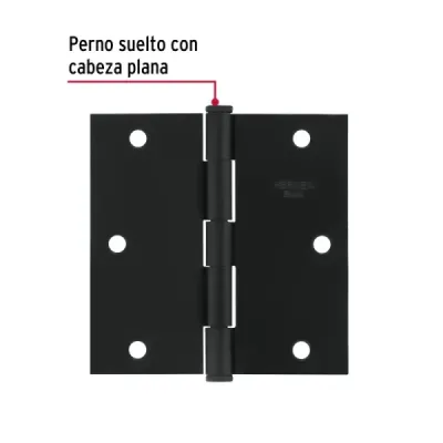 Set 10 Bisagras Negro Mate 90mm Hermex Basic Con Tornillos
