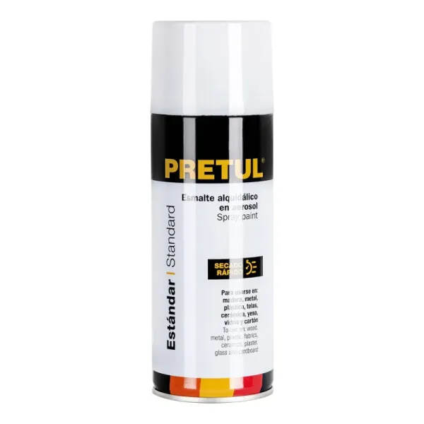 Pintura Aerosol Blanco Mate 400ml Pretul Secado Rápido (PA-BM-P - 27175)