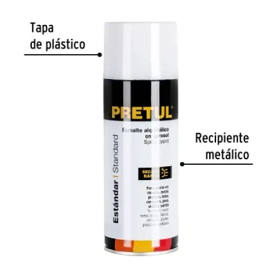 Pintura Aerosol Blanco Mate 400ml Pretul Secado Rápido