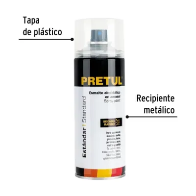 Pintura Aerosol Laca Transparente 400ml Pretul Secado Rápido