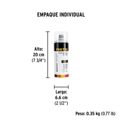 Pintura Aerosol Laca Transparente 400ml Pretul Secado Rápido