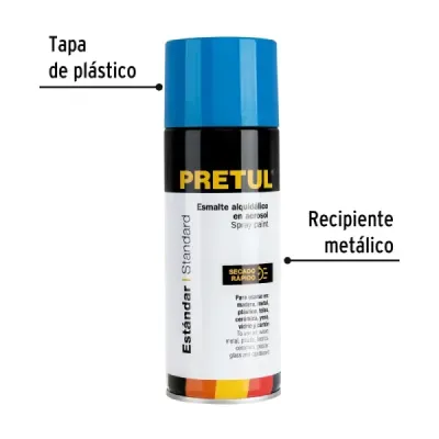 Pintura Aerosol Azul Holandés 400ml Pretul Secado Rápido