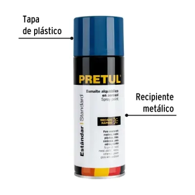 Pintura Aerosol Azul Ultramar 400ml Pretul Secado Rápido