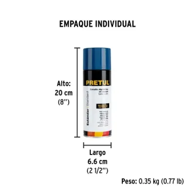 Pintura Aerosol Azul Ultramar 400ml Pretul Secado Rápido