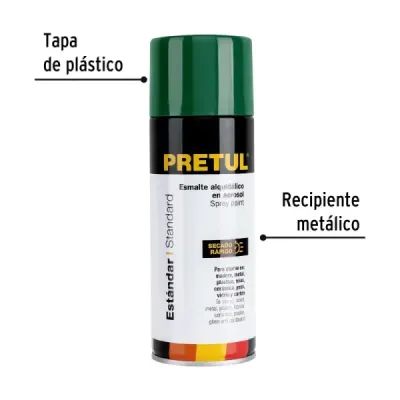 Pintura Aerosol Verde Hoja 400ml Pretul Secado Rápido