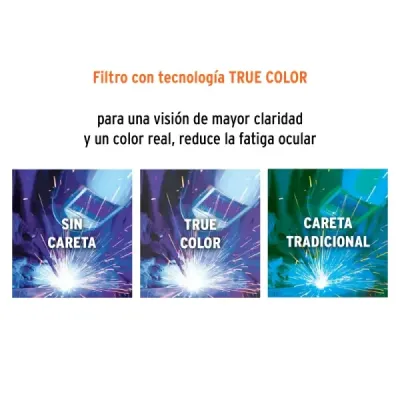 Careta Soldar Panel Digital Solar No.4 Pretul Diseño Fuego