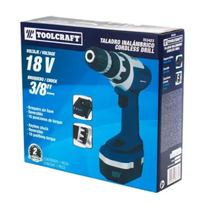 Taladro Inalámbrico 3/8' Toolcraft De 18 V
